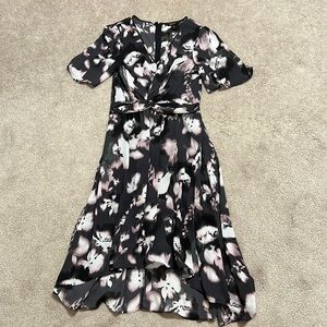 High-Low Purple Flower Dress